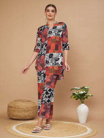 Youthnic - Poly Rayon Geomatric Print Coords set