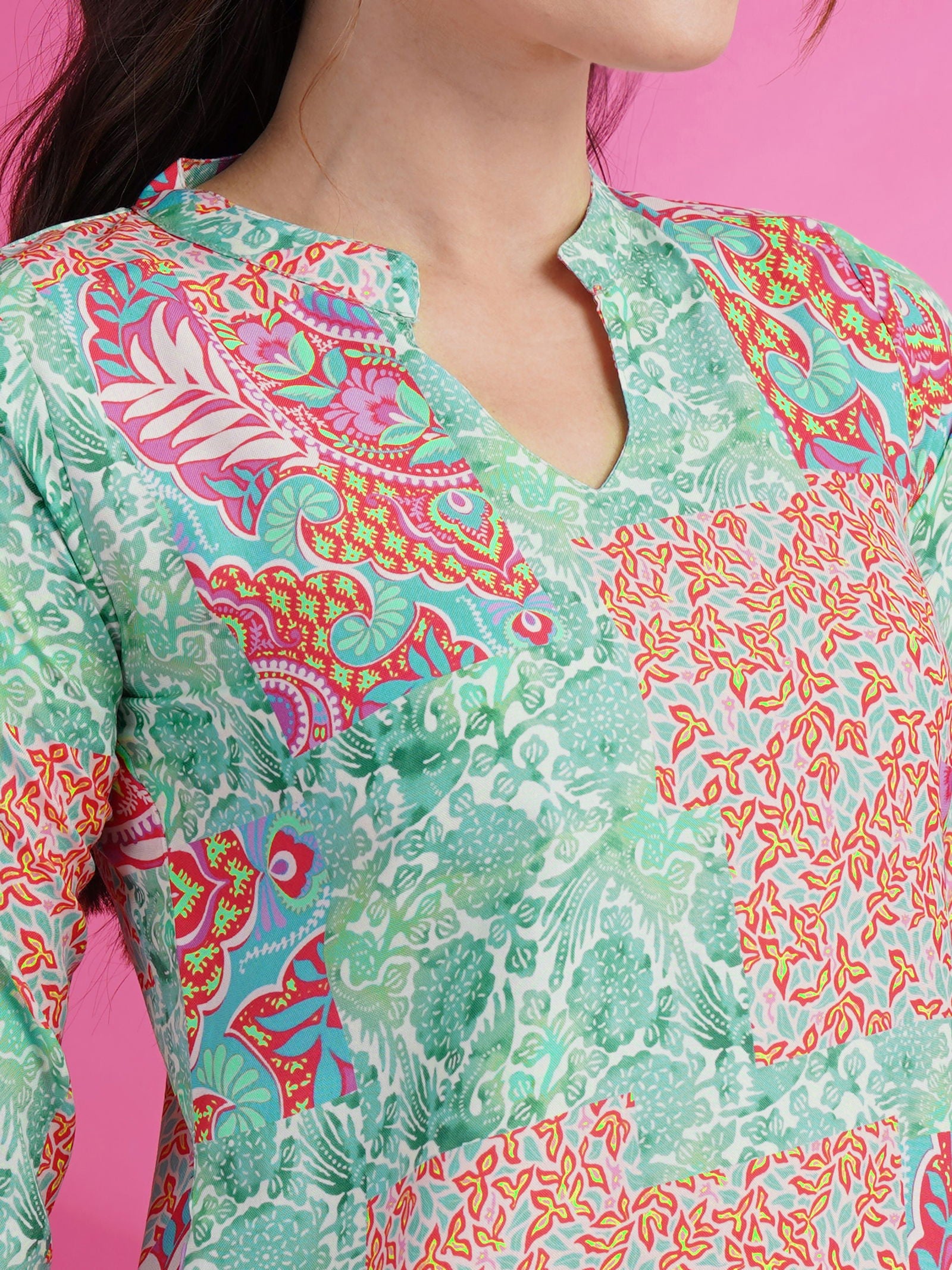 Youthnic - Poly Rayon Straight Floral Print Co-ords Set For Women