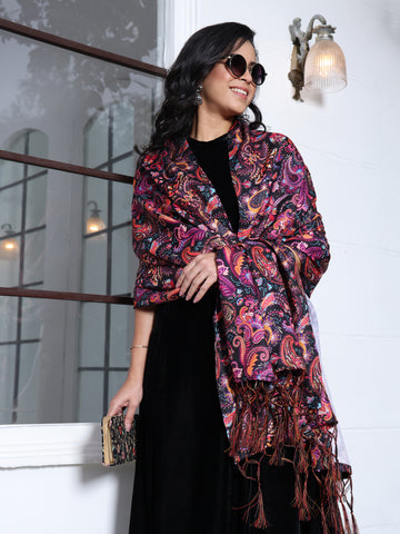 Youthnic Women's Velvet Anarkali Kurta Pant with Digital Print Dupatta Set