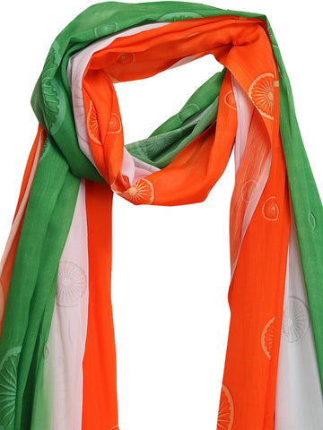 Chiffon Printed Tricolor Dupatta