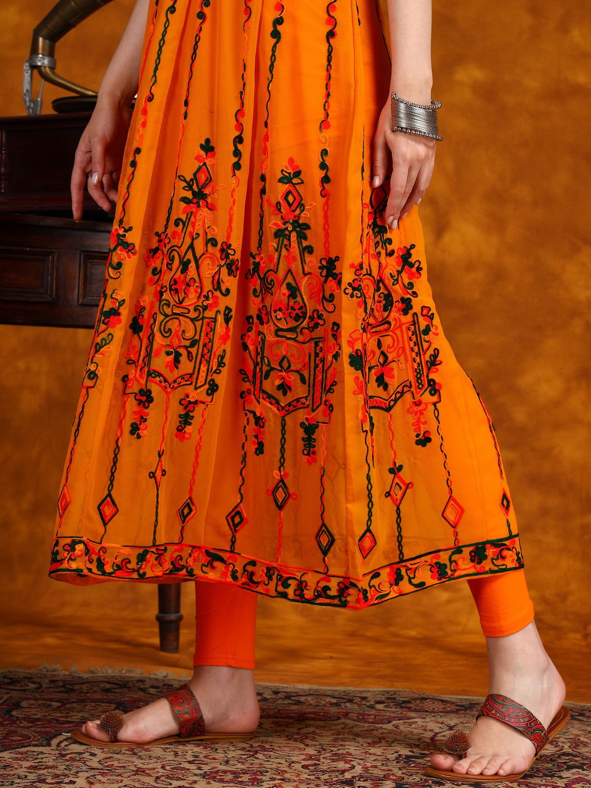 Youthnic - Georgette Embroidered and Sequence Work Anarkali Kurta and Dupatta Set