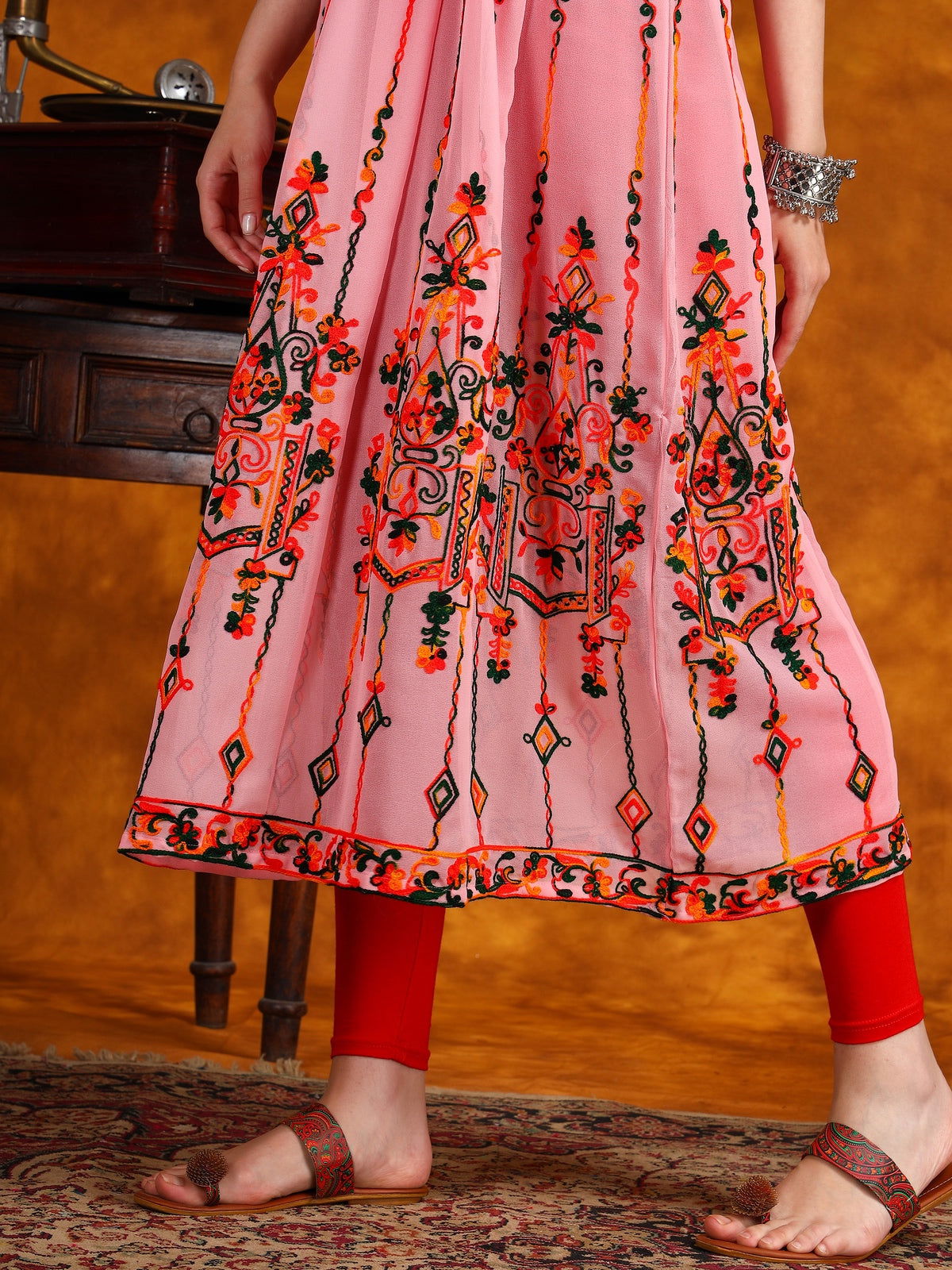 Youthnic - Georgette Embroidered and Sequence Work Anarkali Kurta and Dupatta Set