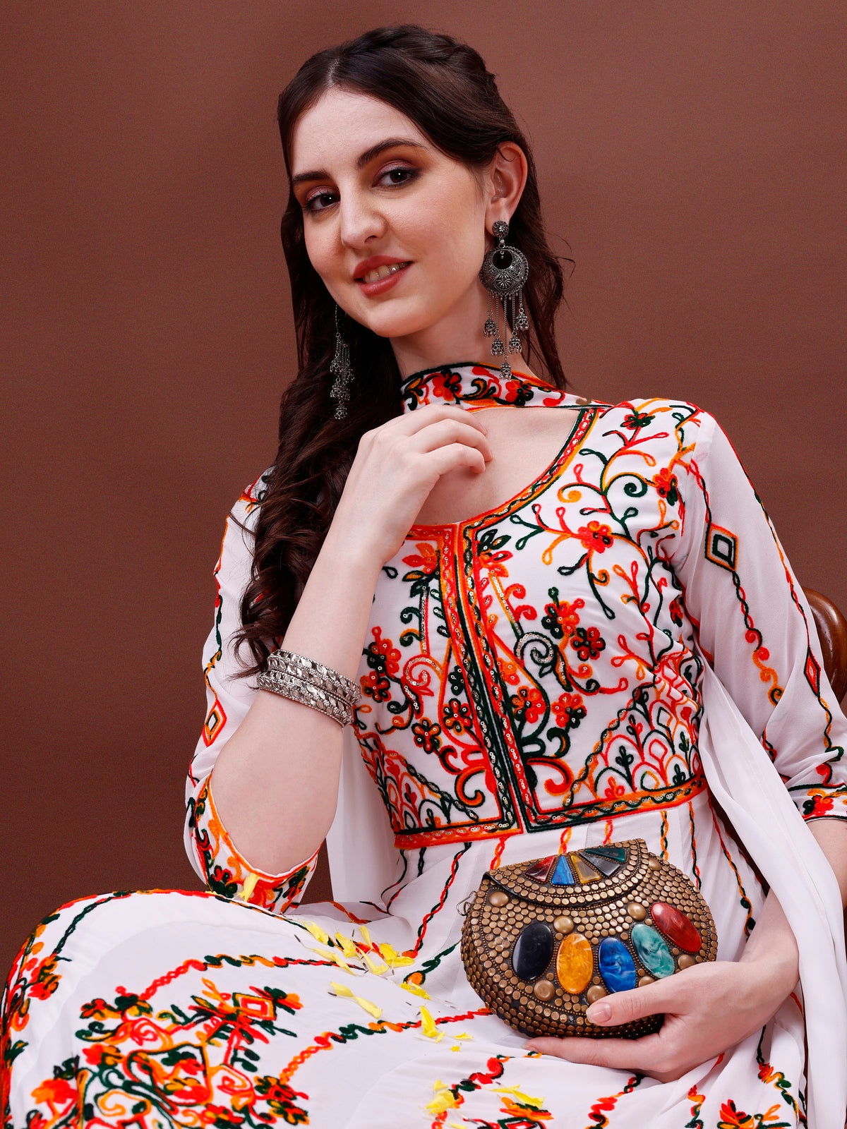 Youthnic - Georgette Embroidered and Sequence Work Anarkali Kurta and Dupatta Set