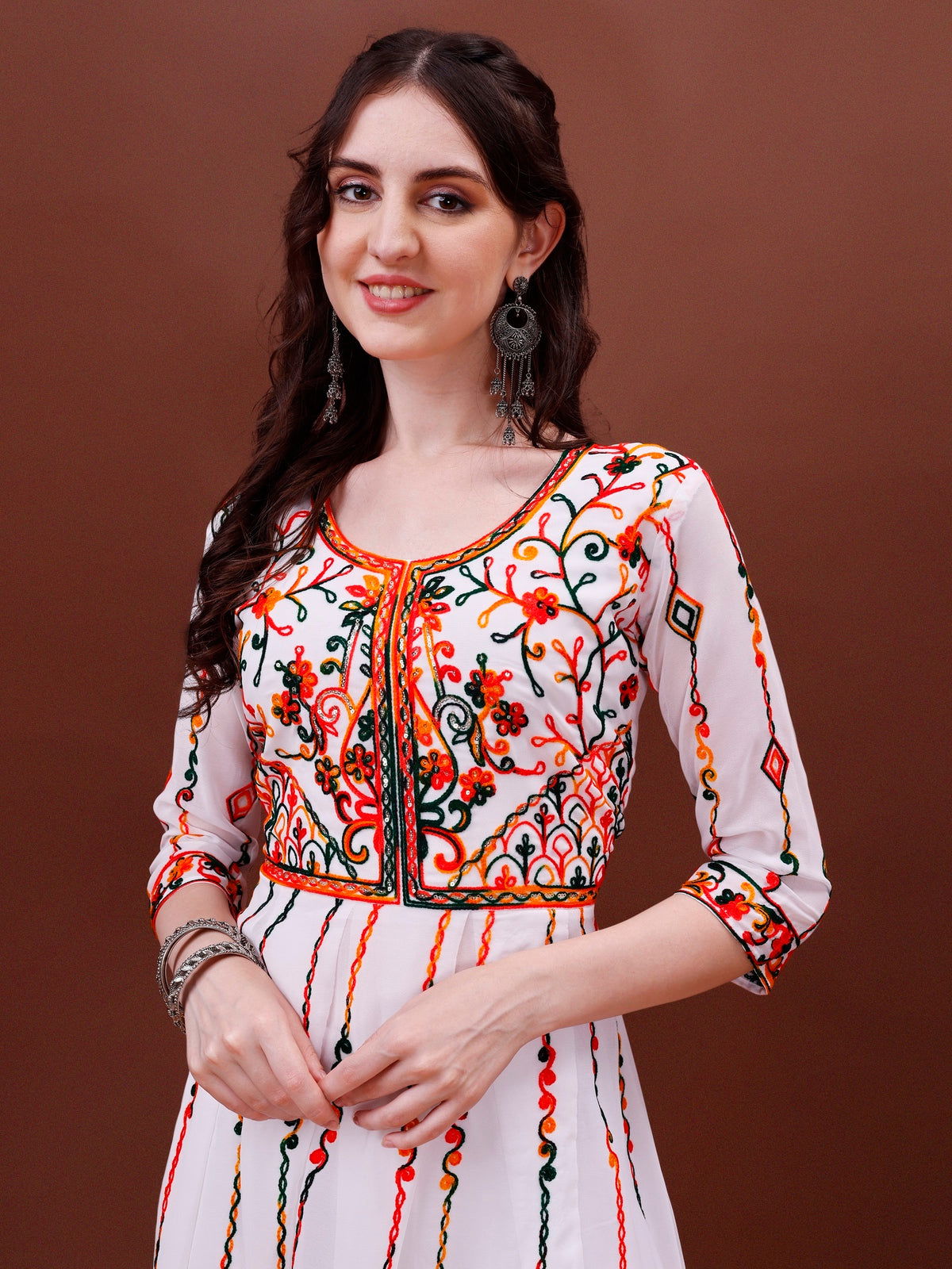 Youthnic - Georgette Embroidered and Sequence Work Anarkali Kurta and Dupatta Set