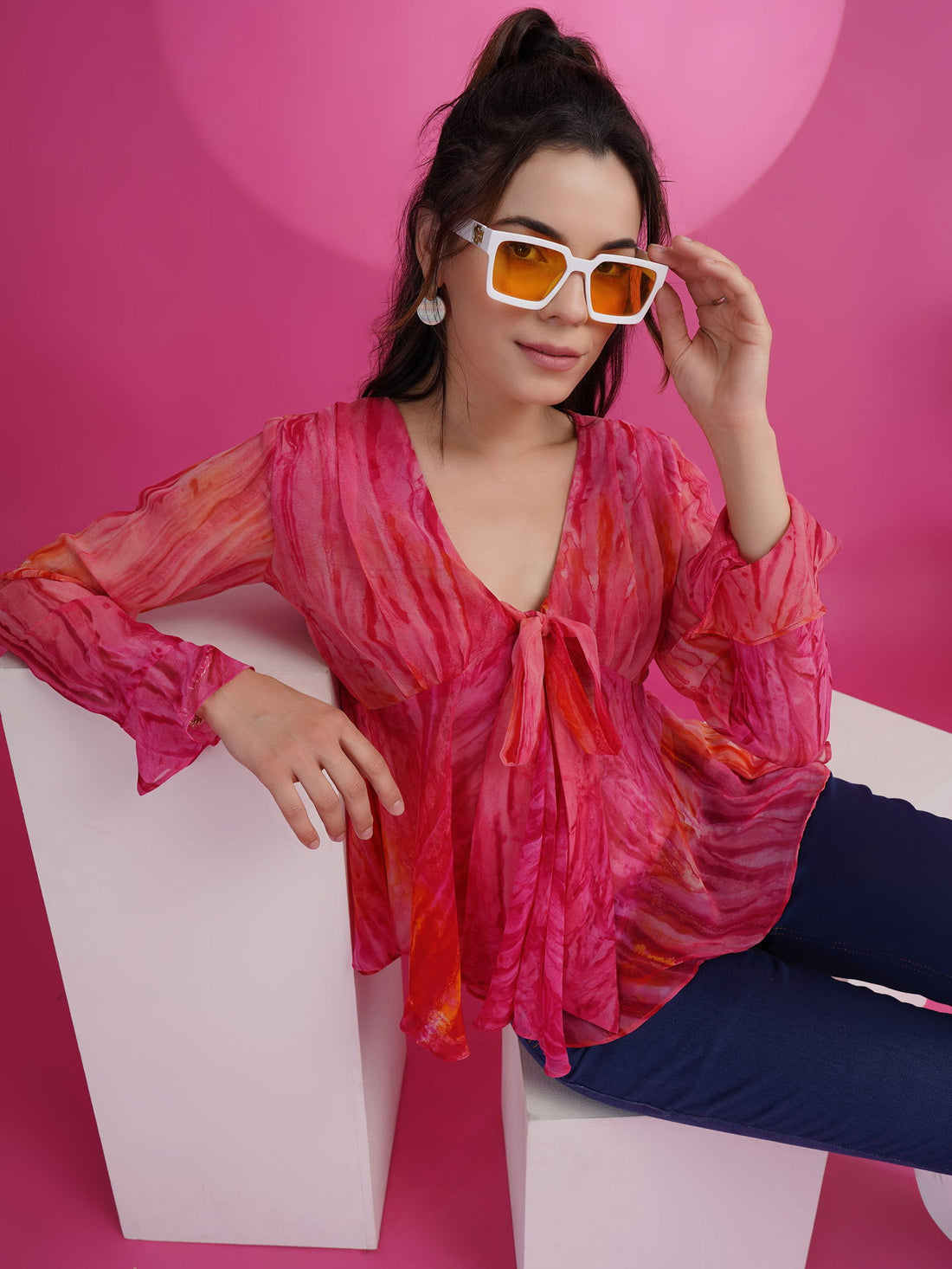 Youthnic - Georgette Printed Fancy Top