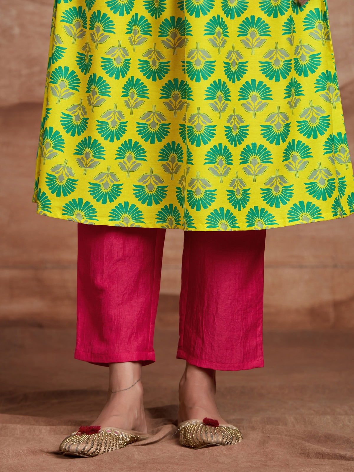 Youthnic - Musline Printed and Embroidered Work Alia Cut and Naira Cut Kurta Pant and Dupatta Set