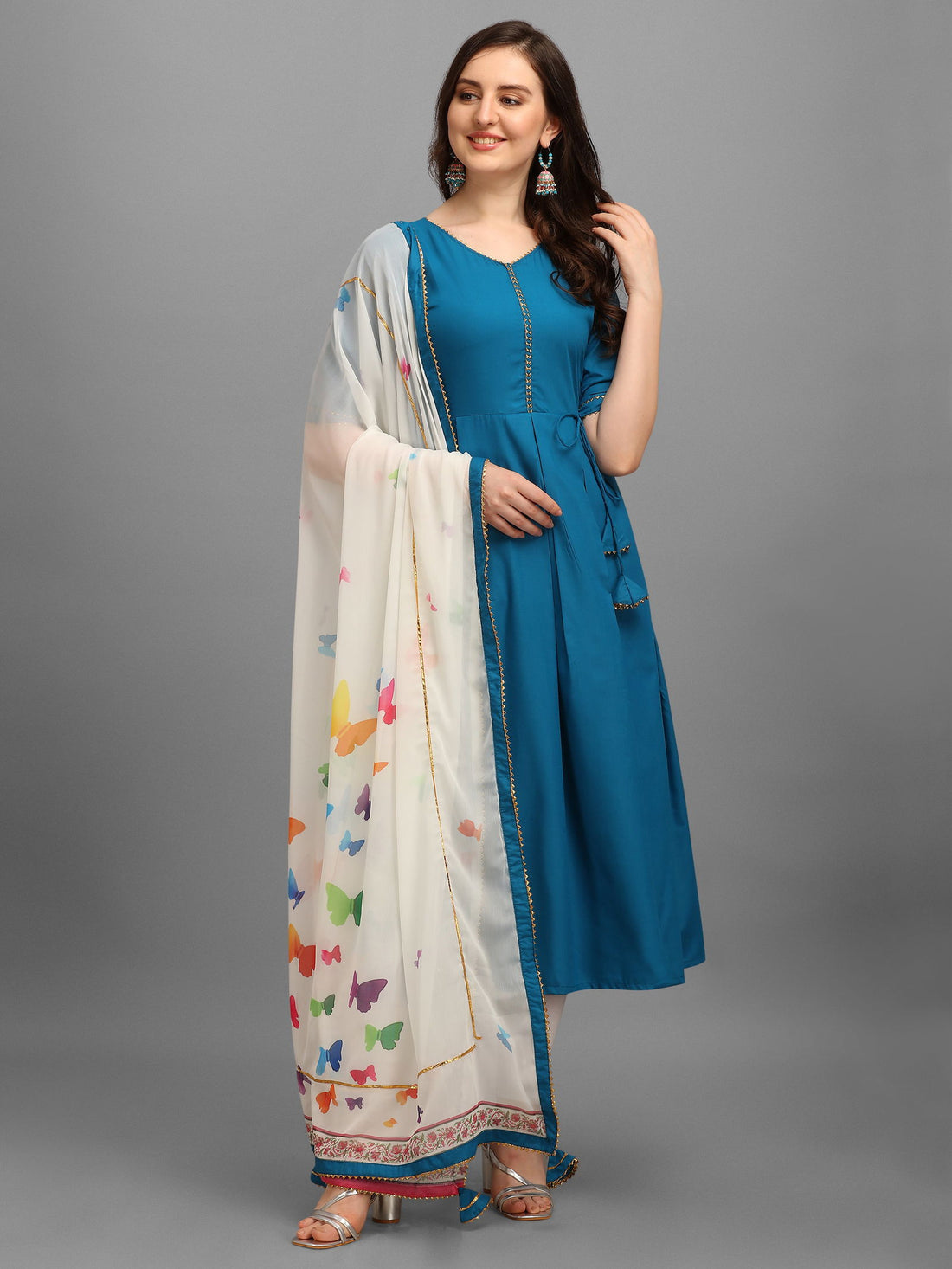 Youthnic - Rayon Anarkali Kurta with Digital Print Dupatta For Women's
