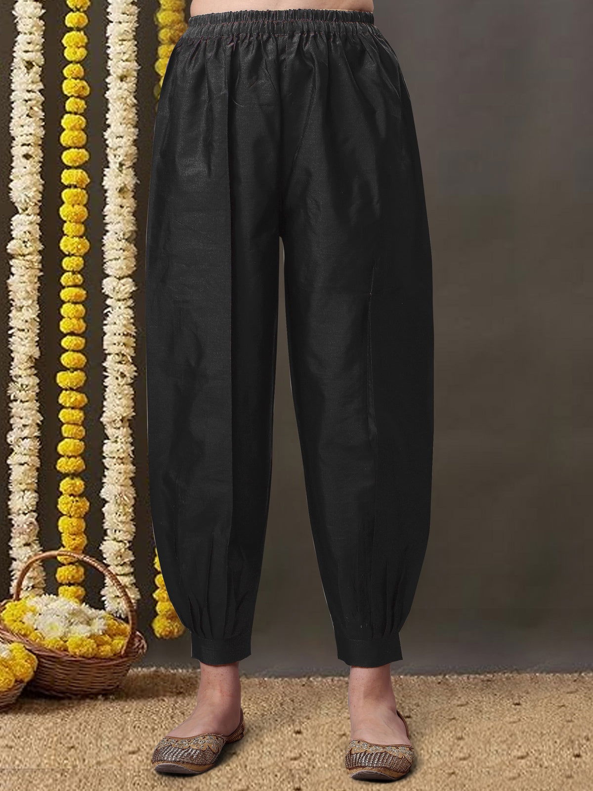 Youthnic - Silk Straight Kurta Salwar Pant With Banarasi Dupatta