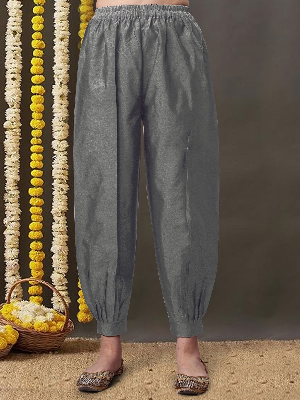 Youthnic - Silk Straight Kurta Salwar Pant With Banarasi Dupatta